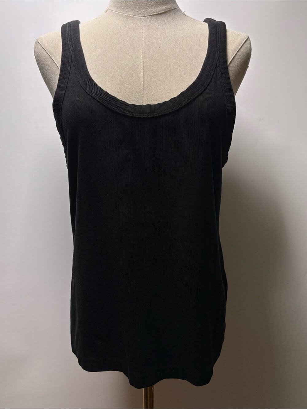& Other Stories Black Scoop Neck Tank Top Size Large